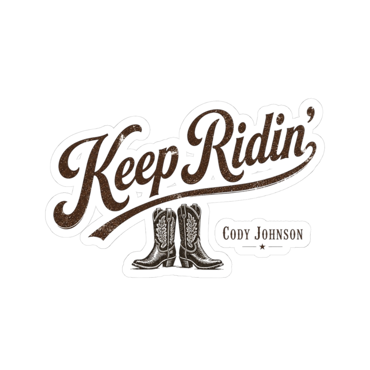 Cody Johnson "Keep Ridin" Sticker - alternate angle 3, merchandise