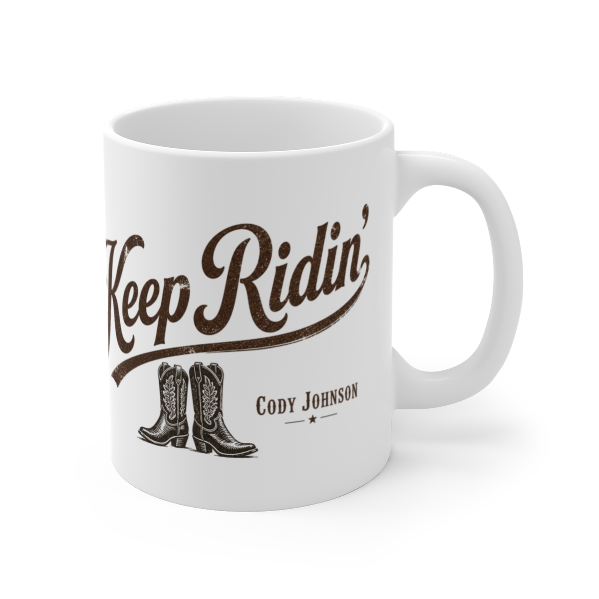 Cody Johnson "Keep Ridin" White Mug