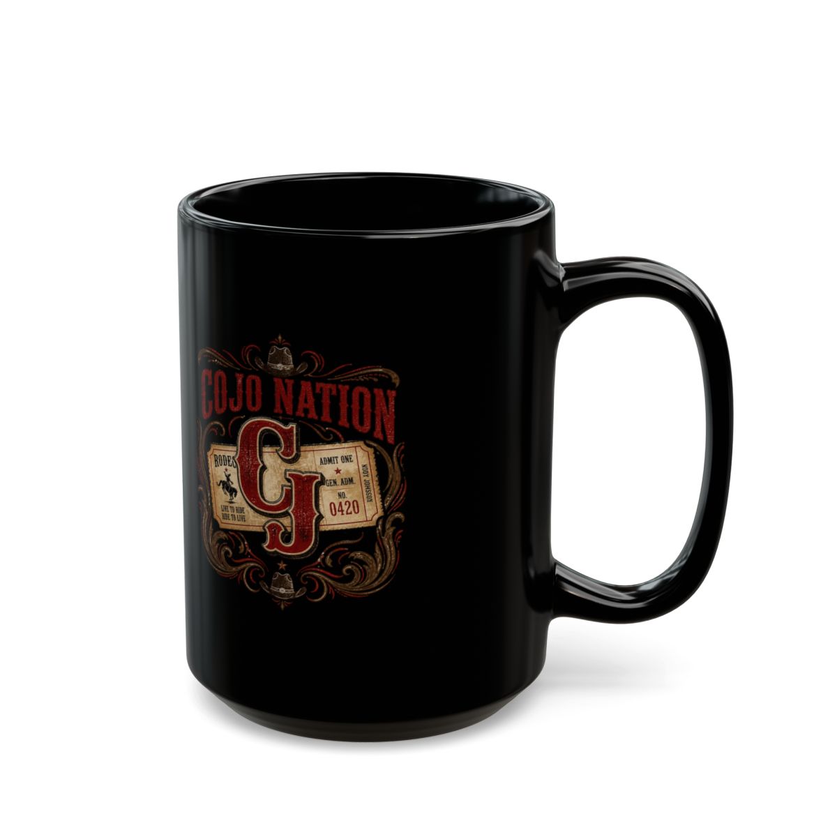 Cody Johnson "COJO NATION" Black Mug - alternate angle 5, merchandise