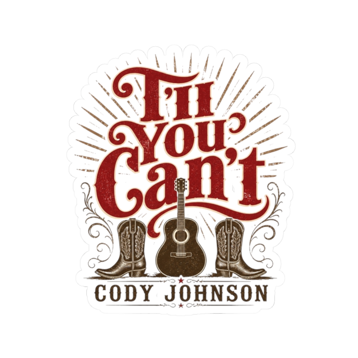 Cody Johnson "Til You Can" Sticker - Official Stickers merchandise